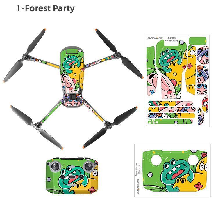 Sunnylife Decals Skin 3M Sticker for DJI Mavic 3 (Forest Party)