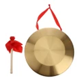 Gong with Mallet, 32 Tam Tam Gong Traditional Chinese Percussion Instrument, Copper Decorative Chau Gong for Home, Office