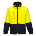 Water Repellent Brush Fleece Jacket - Yellow/Navy, 3XLarge