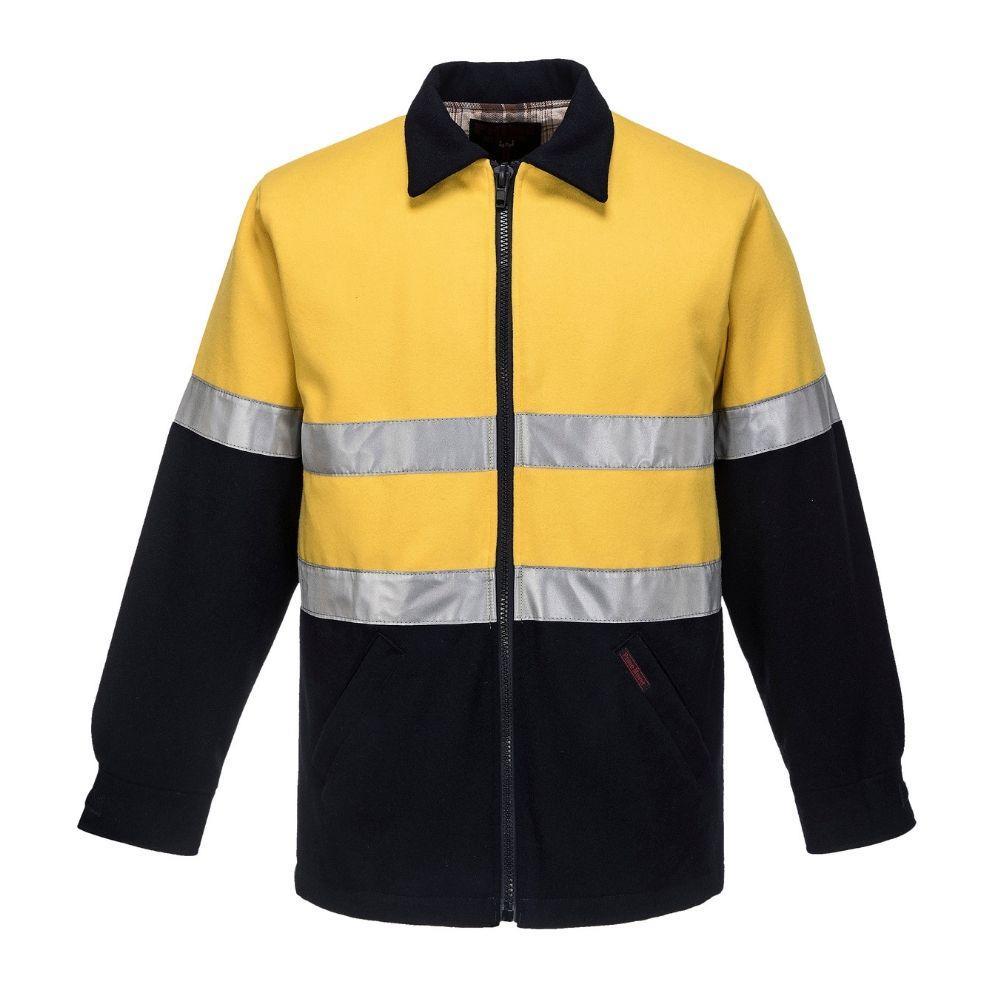 Wool Blend Bluey Jacket - Yellow/Navy, 3XLarge