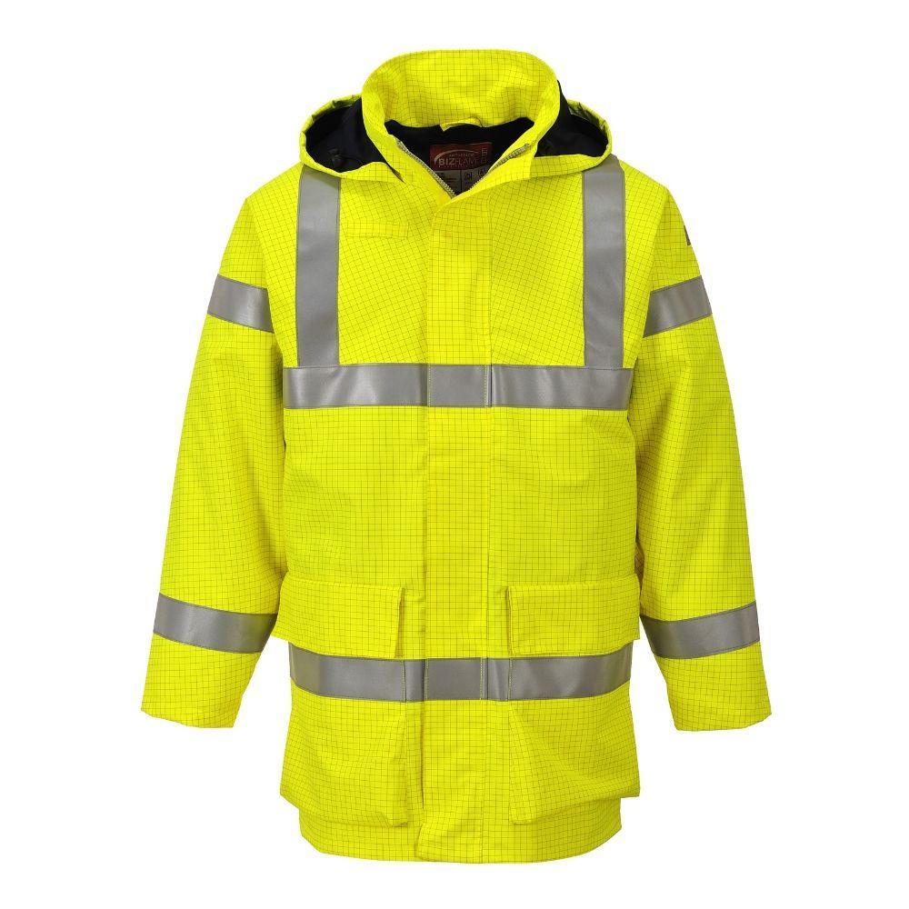 Bizflame Rain Hi-Vis Multi Lite Jacket - Yellow, 3XLarge