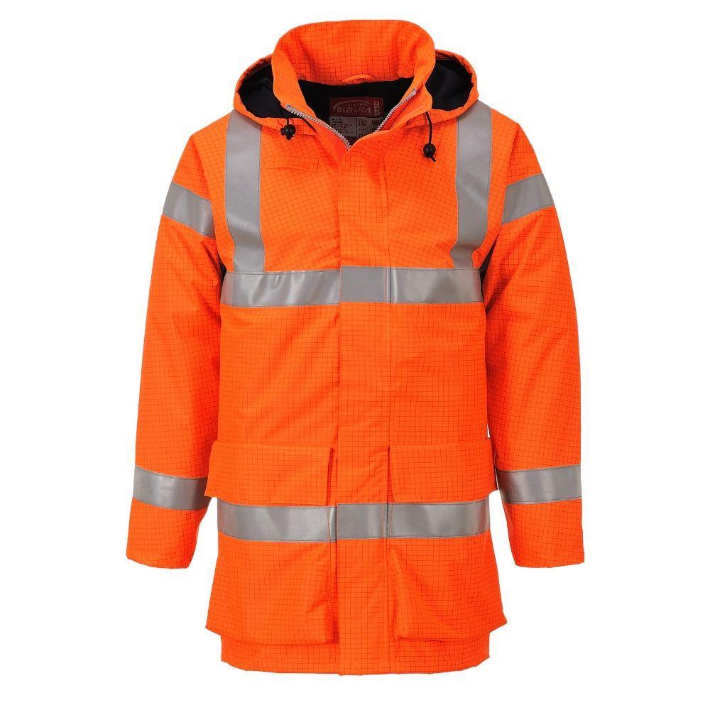 Bizflame Rain Hi-Vis Multi Lite Jacket - Orange, 3XLarge