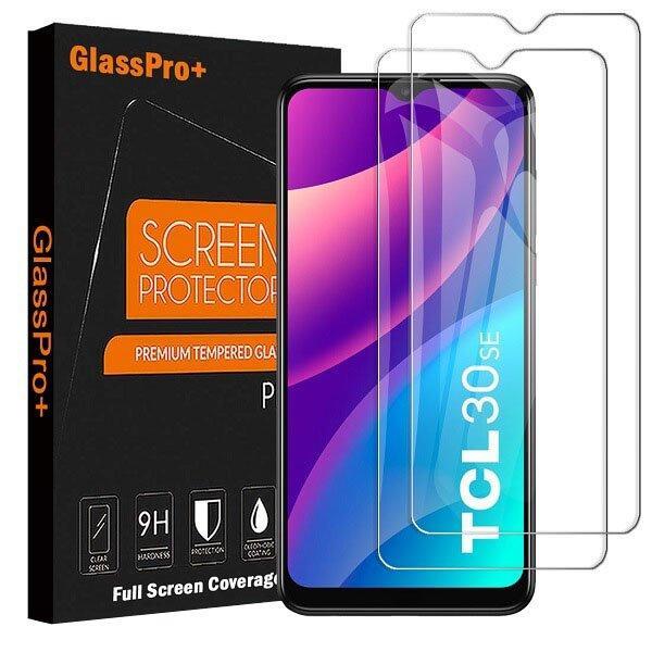 [2 Pack] TCL 30SE Clear Full Cover Tempered Glass LCD Screen Protector Film Guard - Case Friendly