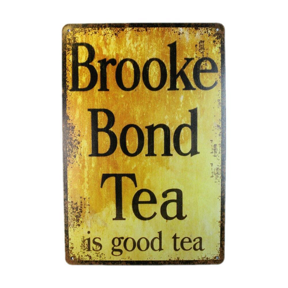 2x Tin Sign Brooke Bond Tea Sprint Drink Bar Whisky Rustic Look