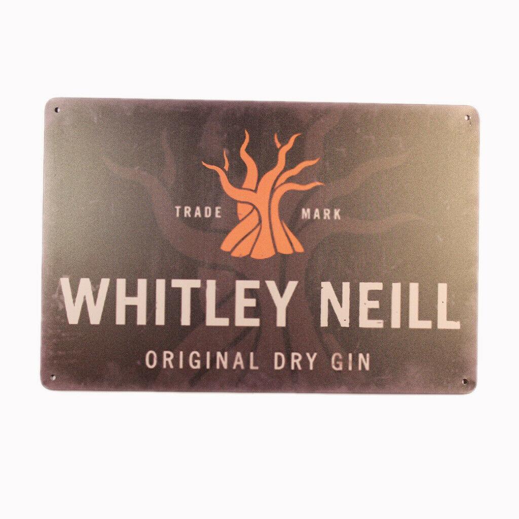 2x Tin Sign Whitley Neill Sprint Drink Bar Whisky Rustic Look