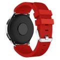 GoodGoods Suitable For Samsung Gear S3 Galaxy Watch 3 Vertical Grain Silicone Strap Watch Strap 22Mm(Big Red)