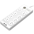 Huntkey SAC804 8-Outlet Surge Protected Powerboard with Dual 5V 2.1A USB