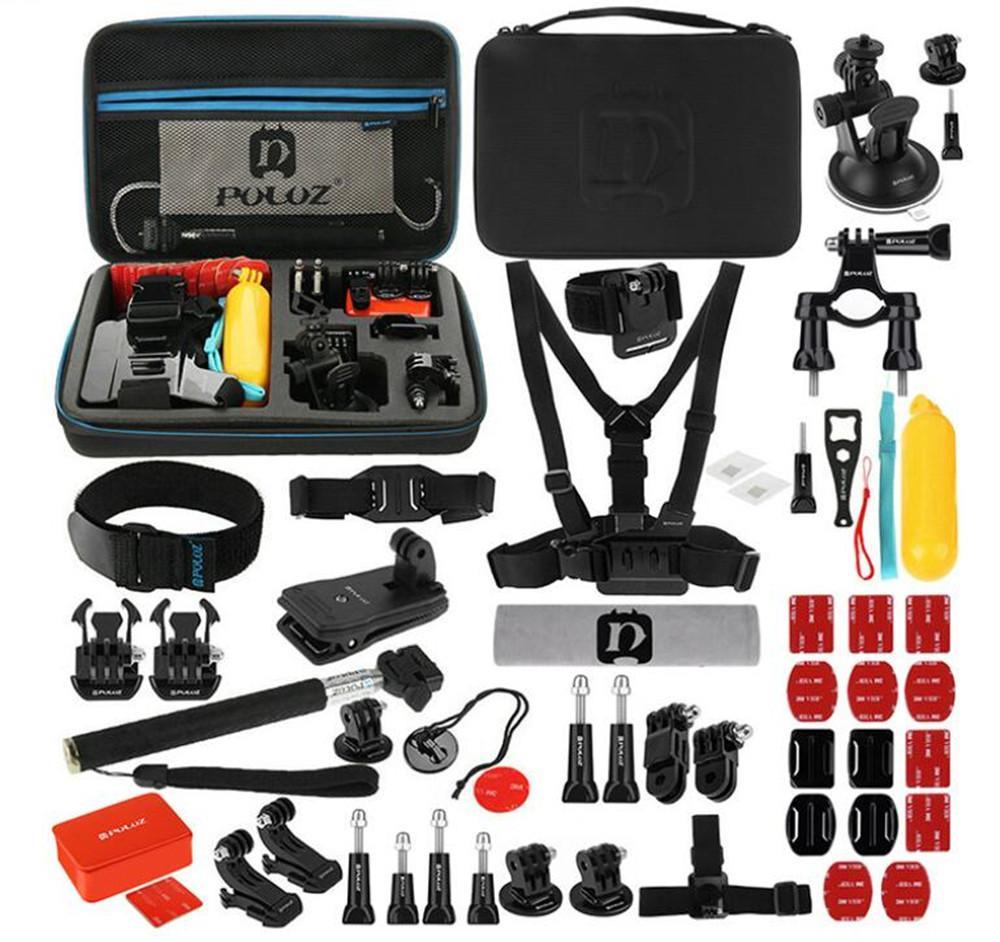 53 in 1 Accessories Total Ultimate Combo Kit with EVA Case for GoPro HERO8 Black /7 /6 /5 /5 Session /4 Session /4 /3+ /3 /2 /1, Xiaoyi, etc. Action Cameras