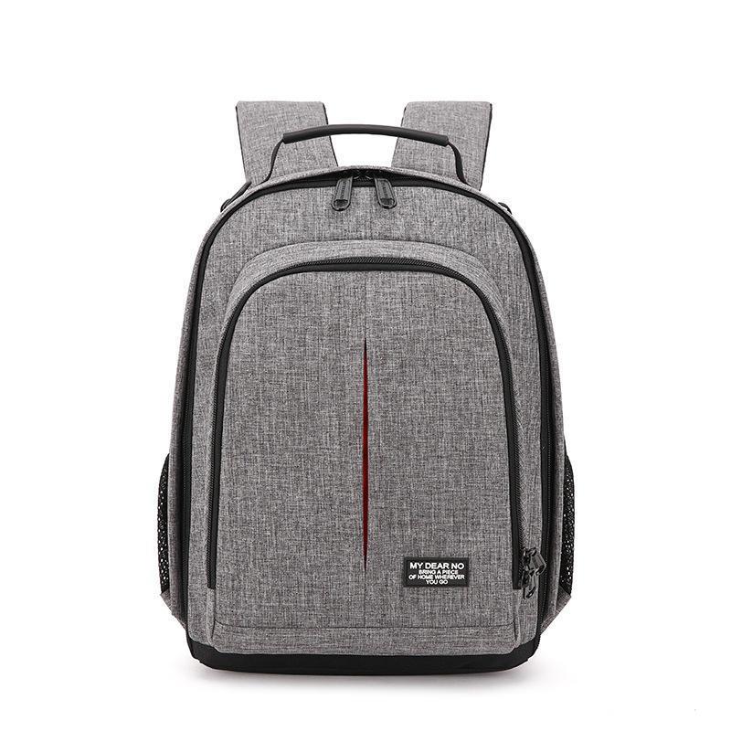 Water-resistant Shockproof Camera Bag Shoulder Carry Travel Backpack for Canon for Nikon DSLR Camera Tripod Lens Flash GRAY