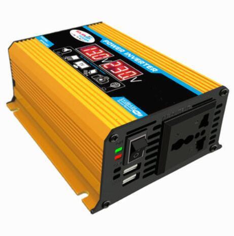 300W Car Power Inverter 12V-220V Modified Sine Wave Converter with LCD Screen Dual USB Safety Protection