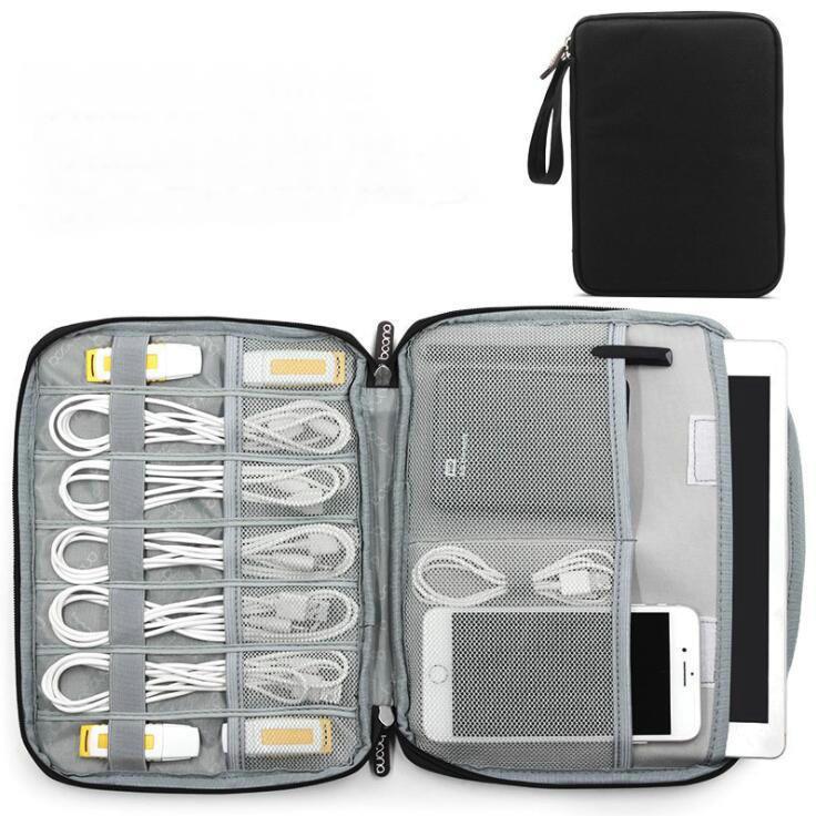 1PCS 27cm*20cm Digital Accessories Storage Bag U Disk Memory Card USB Cable Tablet Organizer Travel Bag