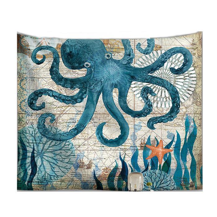 Octopus Wall Cloth Hanging Cloth Background Cloth Hanging Painting Tapestry Wall Decoration Blanket