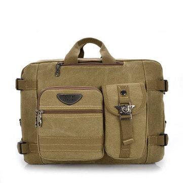 Men Women Tourism Leisure Canvas Bag Multi-Function Aslant Handbag Backpack