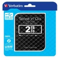VERBATIM 2TB 2.5' USB 3.0 Black Store'n'Go HDD Grid Design
