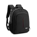 Water-resistant Shockproof Camera Bag Shoulder Carry Travel Backpack for Canon for Nikon DSLR Camera Tripod Lens Flash Black