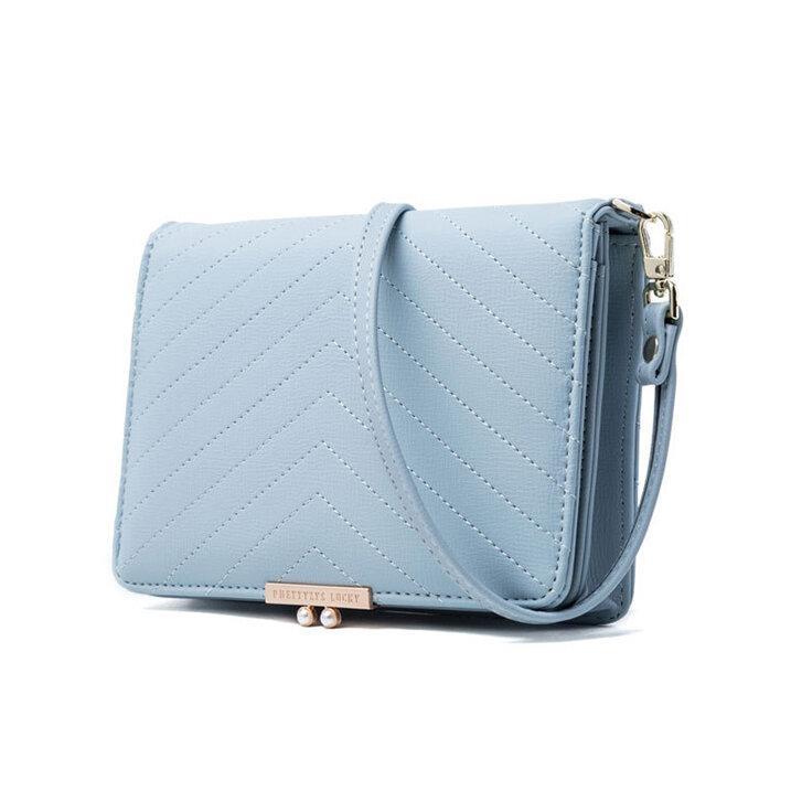 Women Fashion Casual PU Leather with Multi Card Slots Female Crossbody Phone Bag Shoulder Bag Travel Messenger Bag Gift to Girl Friend BLUE COLOR