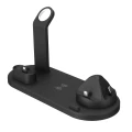 3 In 1 Qi Wireless Charger Dock Holder Mount for Apple Watch Airpods Phone BLACK COLOR