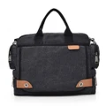 Men Multi-function Canvas Business Laptop Bag Briefcase Handbag Shoulder Bag BLACK COLOR