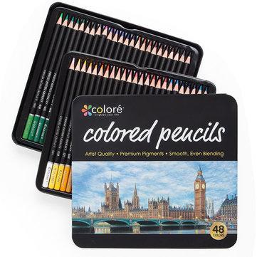 HB-CPTB072 48 Colors Pre-Sharpened Oily Colored Pencil Set Sketch Painting Pencils Crayons For Drawing Coloring School Art Supplies for Kids and Adults