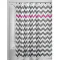 180x180cm Simple Geometric 3D Wave Stripe Print Shower Curtains Waterproof Bathroom Curtain PURPLE-RED COLOR