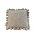 Solid Knitted Pillow Case Creative Cushions Cover Simple Nordic Style Hanging Ball Soft Decoration Home Sofa WHITE COLOR