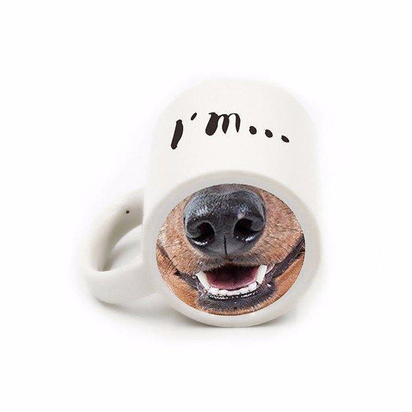 Funny Dog Nose Coffee Tea Mug Creative Pet Doggy Nose Ceramic Water Cup Gift For Friends