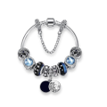 Creative Fashion Blue Starry Glass Beads Beads Bracelets Stars Moon Pendant Jewelry