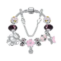 Fashion Creative Pink Flower Surrounded Strings Bracelet Flower Fairy Bella Flower Pendant Bracelet