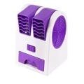 Creative Mini Double Hole Fan Without Leaf Cooling Fan Quiet Fragrance Portable USB Desktop Small Fan-Purple