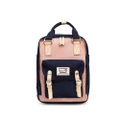 Fashion Casual Travel Backpack Laptop Bag With Handle(Dark Blue+Pink)