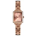 Business Fashion Watch with Diamonds Delicate and Elegant Square Zinc Alloy Quartz Watch for Women Rose Gold