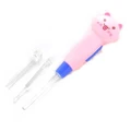 12SET Baby Care Ear Spoon Child Ears Cleaning Earwax Spoon Digging Ear Syringe With Light