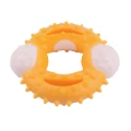 2Pcs Pet Dog Ball Chew Pet Puppy Teething Clean Bite Toy Funny Interactive Durable Training Ball(Yellow)