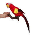 45CM Simulation Parrot Simulation Bird Macaw Foam Feather Parrot Sen Gardening Decoration, Color:Red
