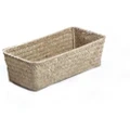 2 PCS Crafts Summer Pastoral Style Bulrush Vine Weaving Box Basket, Size:S 24x10x6cm(Natural Color)