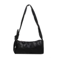Fashion Women PU Leather Pure Color Shoulder Underarm Bag Ladies Vintage Zipper Handbag