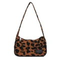 Vintage Leopard Underarm Shoulder Bags Women Canvas Casual Street Travel Handbags Totes Clutches