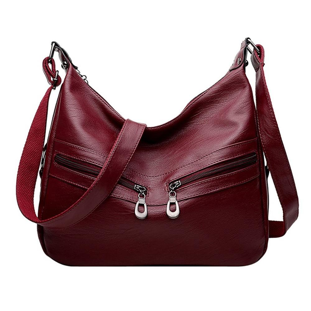 Women Messenger Bag PU Leather Soft Handbag Female Designer Crossbody Shoulder Tote Bag