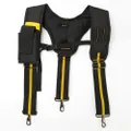 Black Suspenders For Men Y Type Tooling Suspender Can Hang Tool Bag Reducing Weight Strap Heavy Work Tool Belt Braces Suspenders