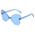 5PCS Fashion Shades UV400 Vintage Plastic Glasses Kids Lovely Butterfly Rimless Sunglasses Girls Children oculos masculino