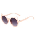 3PCS Fashion Cute Pink Cat Ear Kids Sunglasses Cat Eye Children Glasses Girls Baby Boys Round Eyeglasses Party Outdoor