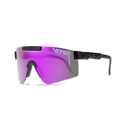 Flat Top Sun Glasses TR90 Blue Frame Mirrored Lens Windproof Sport Polarized Sunglasses For Men/Woman UV400