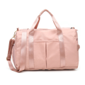 B13 Pink Female Water Repellent Gym Bag Independent Shoe Compartment Dry and Wet Separation Bag Single-shoulder Travel Bag