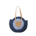 Simple Round One-shoulder Straw Woven Bag Hollow Hand-woven Seaside Beach Fashion Female Bag