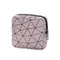 2Pcs Portable Pad Storage Bag Multifunctional PU Leather Women Menstrual Rhombus Sanitary Napkin Organizer Pouch Cosmetic Bag