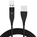 TEGAL E540 3A Magnetic Fast Charging Data Cable for Micro USB Black 2m