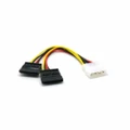 [ADA-GEN-MOLSATA] 4 PIN IDE Molex To 2 X 15 Pin SATA Power Adapter cable cord