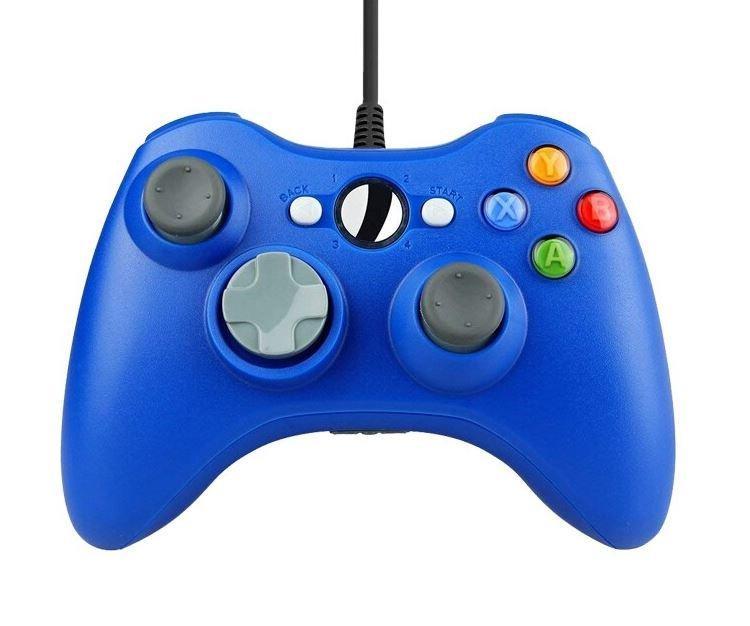 Controller For Microsoft Xbox 360 Console & Windows PC Compute Joystick Wired | Blue