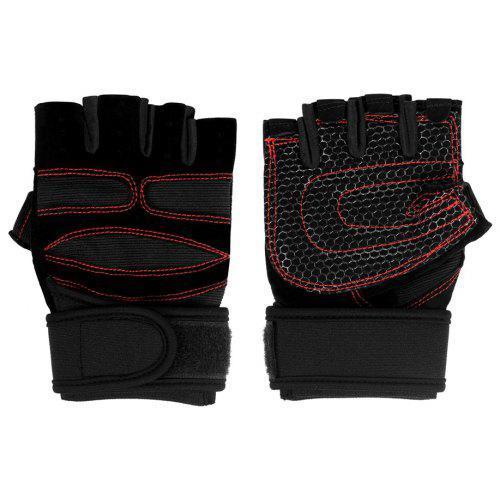 Sport Gloves Fitness Training Gym Gloves for Men Women (M) Black