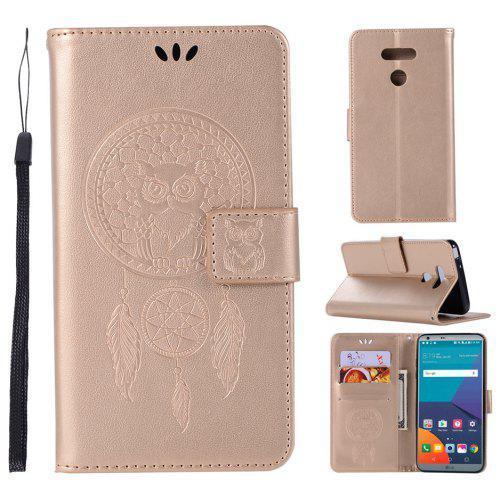 Owl Campanula Fashion Wallet Cases For LG G6 Cover 5.7 Inch Phone Bag With Stand PU Extravagant Vintage Flip Leather Case Gold